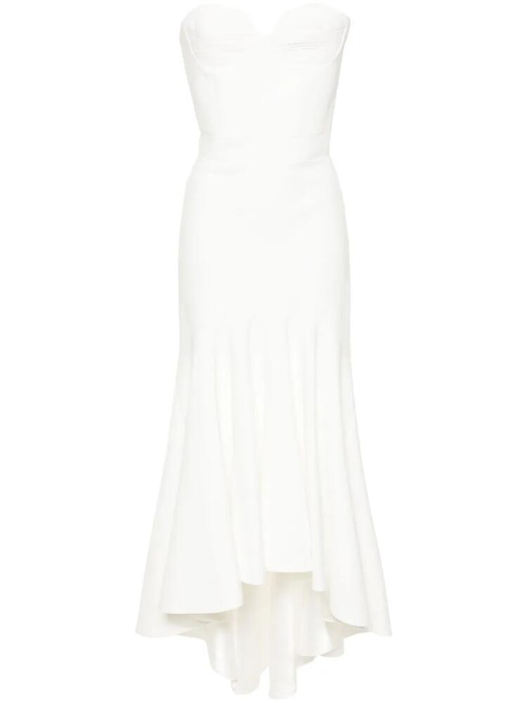 The New Arrivals Ilkyaz Ozel Aliénor fluted maxi dress - White Cover