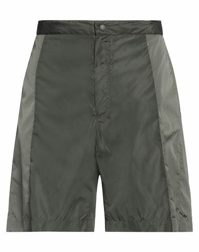 Moncler Man Shorts & Bermuda Shorts Military green Polyamide Cover