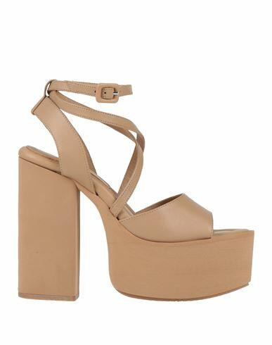 Paloma Barceló Woman Sandals Camel Soft Leather Cover