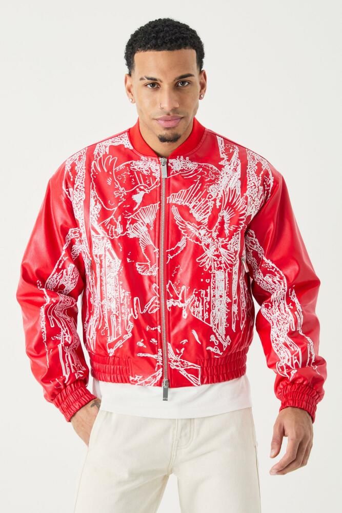 boohoo Mens Boxy Embroidered Bomber Cover