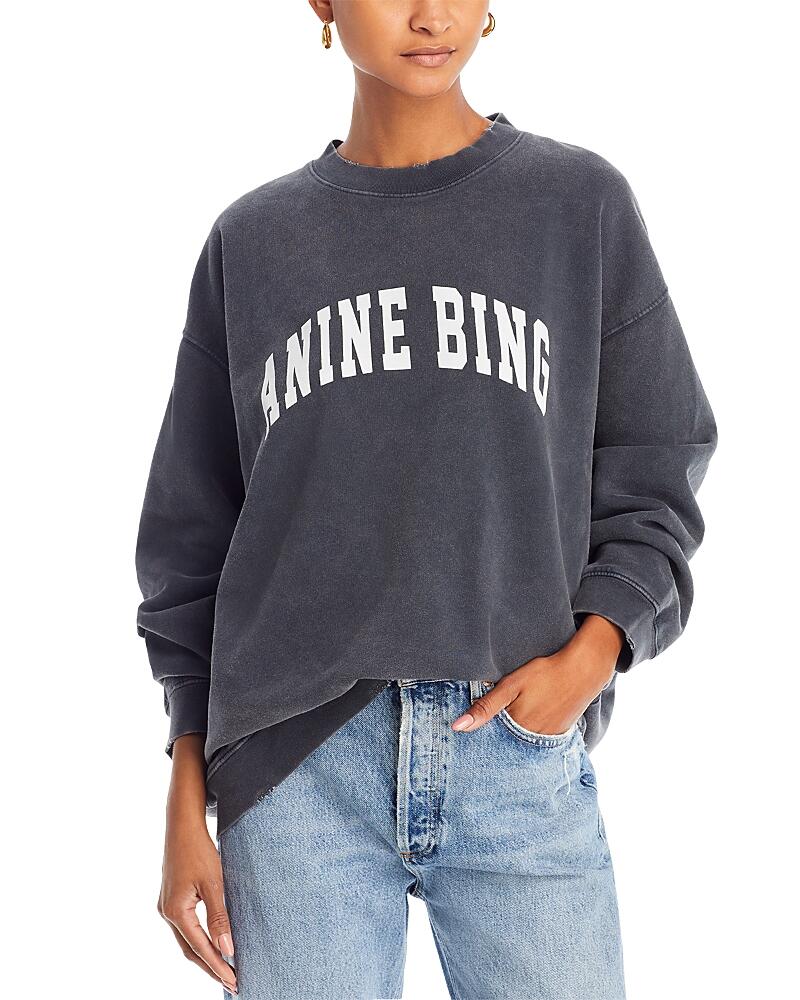 Anine Bing Tyler Cotton Logo Sweatshirt Cover