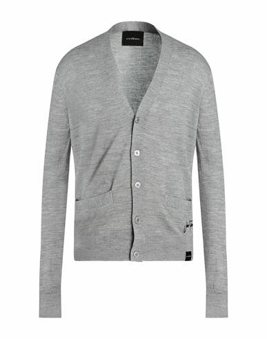 John Richmond Man Cardigan Light grey Merino Wool, Acrylic Cover