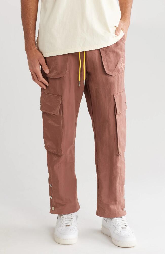 DIET STARTS MONDAY Nylon Cargo Pants in Dusty Rose Cover