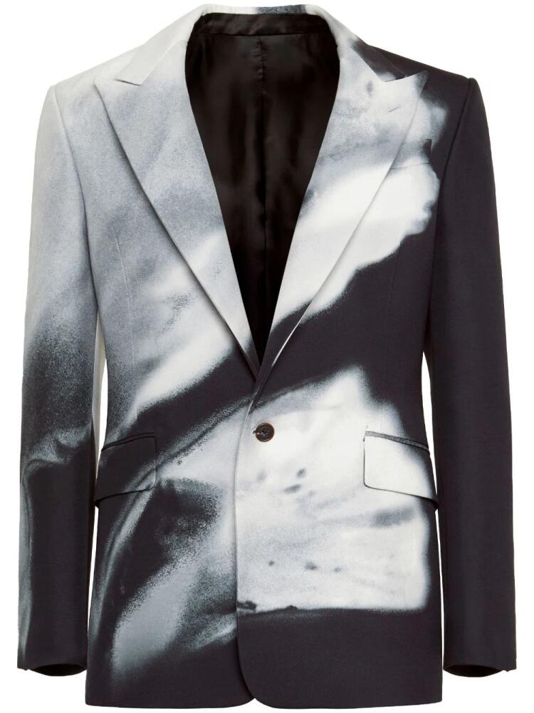 Alexander McQueen Luminous Flower single-breasted blazer - White Cover