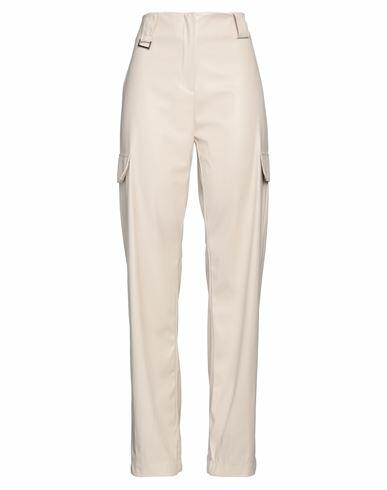 Biancoghiaccio Woman Pants Ivory Polyester, Polyurethane Cover