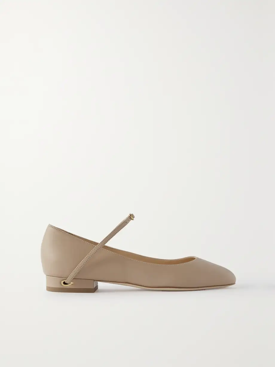 Jennifer Chamandi - Paolo 20 Leather Mary Jane Flats - Neutrals Cover