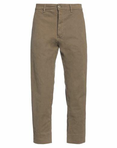 Haikure Man Pants Military green Cotton, Elastane Cover