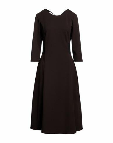 Diana Gallesi Woman Midi dress Dark brown Polyester, Elastane Cover