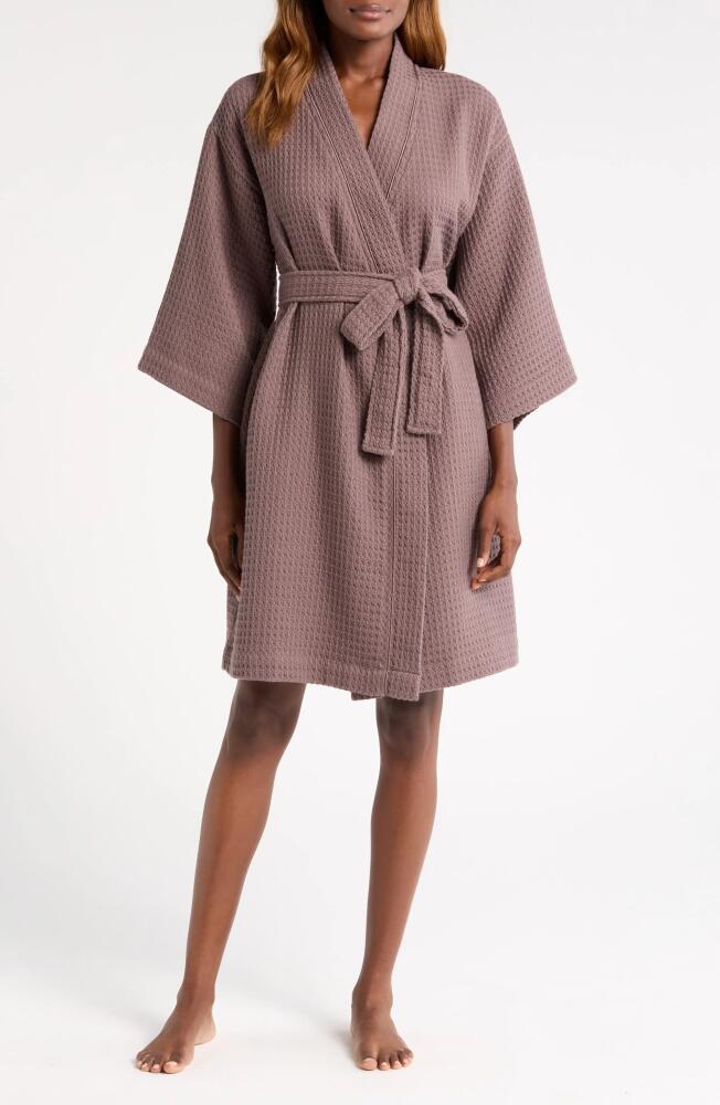 Nordstrom Women's Everyday Waffle Robe in Grey Plum Cover