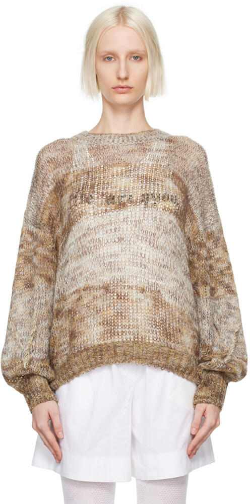 OPEN YY Tan Shimmer Sweater Cover