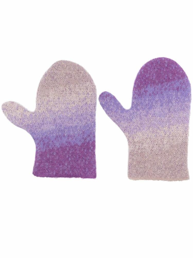 ERL gradient-effect knitted gloves - Purple Cover