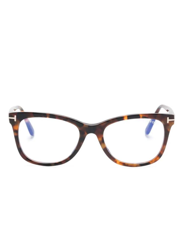 TOM FORD Eyewear round-frame glasses - Brown Cover