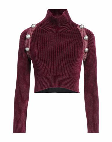 Eleonora Gottardi Woman Turtleneck Garnet Viscose, Polyamide, Elastane Cover