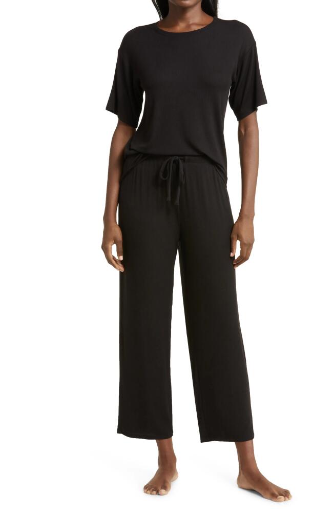 Nordstrom Moonlight Eco Easy Rib Pajamas in Black Cover