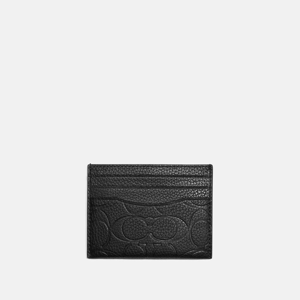 Coach Card Case In Signature Leather Cover