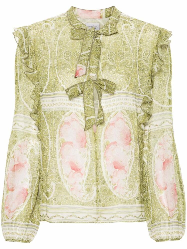 Giambattista Valli floral-print blouse - Green Cover