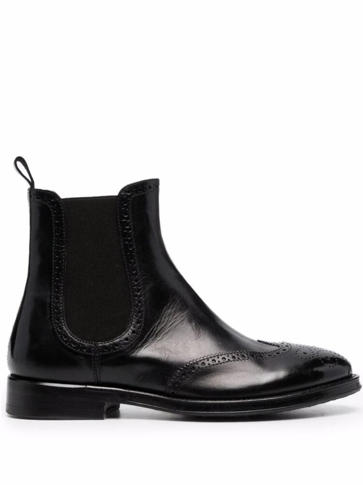 Alberto Fasciani brogue detailing chelsea boots - Black Cover