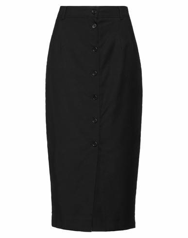 Sportmax Woman Midi skirt Black Viscose, Polyester Cover