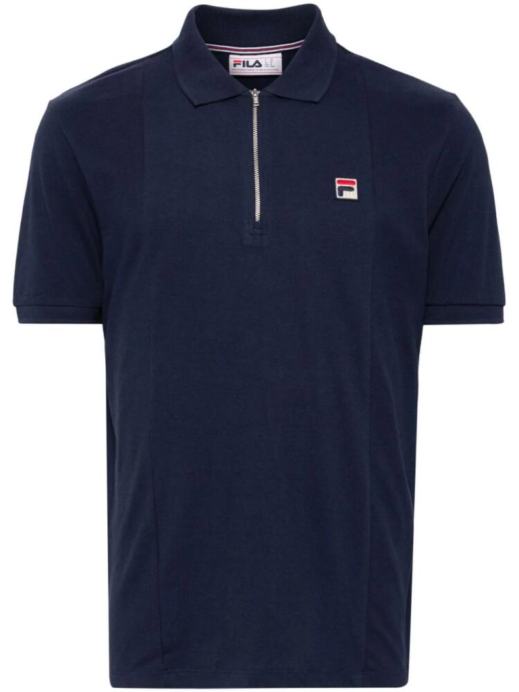 Fila logo patch short sleeves polo shirt - Blue Cover