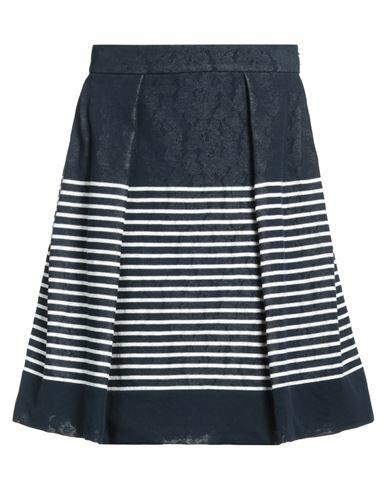 Ermanno Scervino Woman Mini skirt Midnight blue Cotton, Polyamide Cover