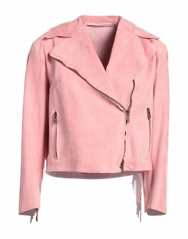 Salvatore Santoro Woman Jacket Pink Ovine leather Cover