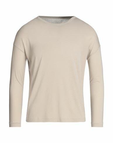 Majestic Filatures Man T-shirt Beige Lyocell, Cotton Cover