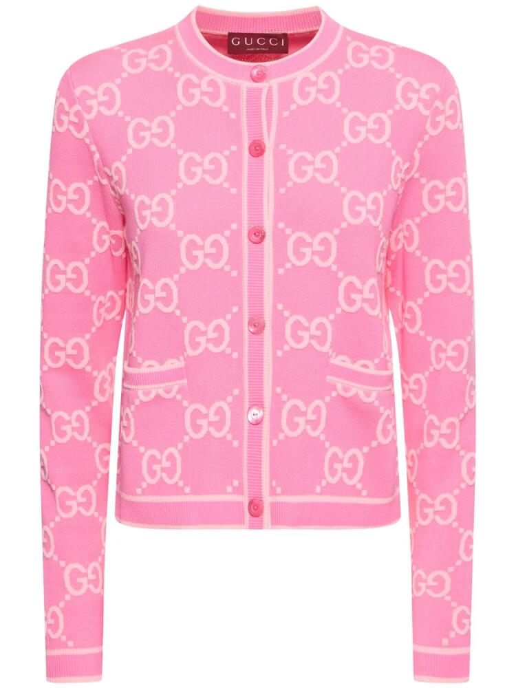 GUCCI Gg Cotton Jacquard Cardigan Cover