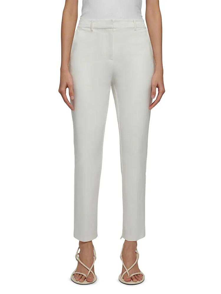 Derek Lam 10 Crosby Women's Bronte Flat Front Cigarette Pants - Soft White Cover