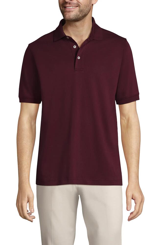 Lands' End Short Sleeve Cotton Supima Polo Shirt in Royal Burgundy Cover