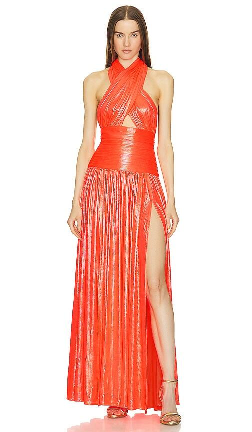 Bronx and Banco Florence Halterneck Gown in Coral Cover