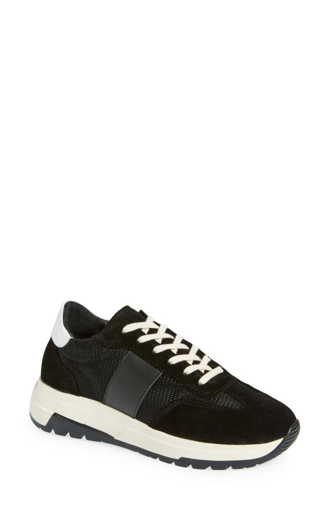 PAIGE Maya Mixed Media Sneaker in Black Cover