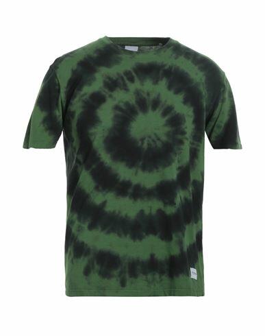 Sundek Man T-shirt Emerald green Cotton Cover