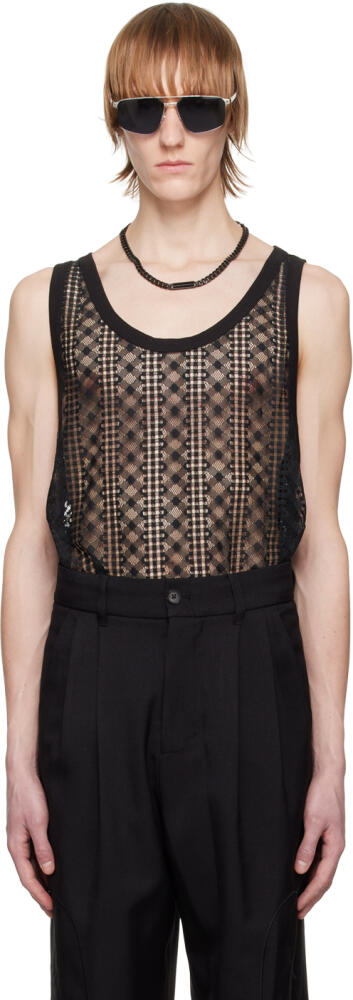 Feng Chen Wang Black Scoop Neck Tank Top Cover