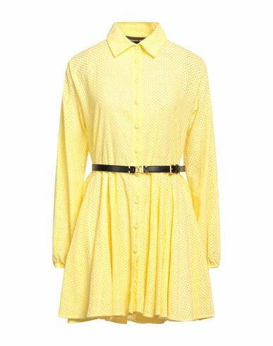 Federica Tosi Woman Mini dress Yellow Cotton Cover