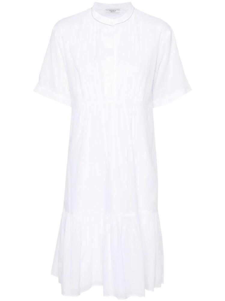 Peserico bead-detail cotton midi dress - White Cover