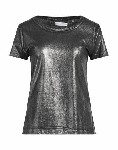 Madison•maison Woman T-shirt Silver Organic cotton Cover