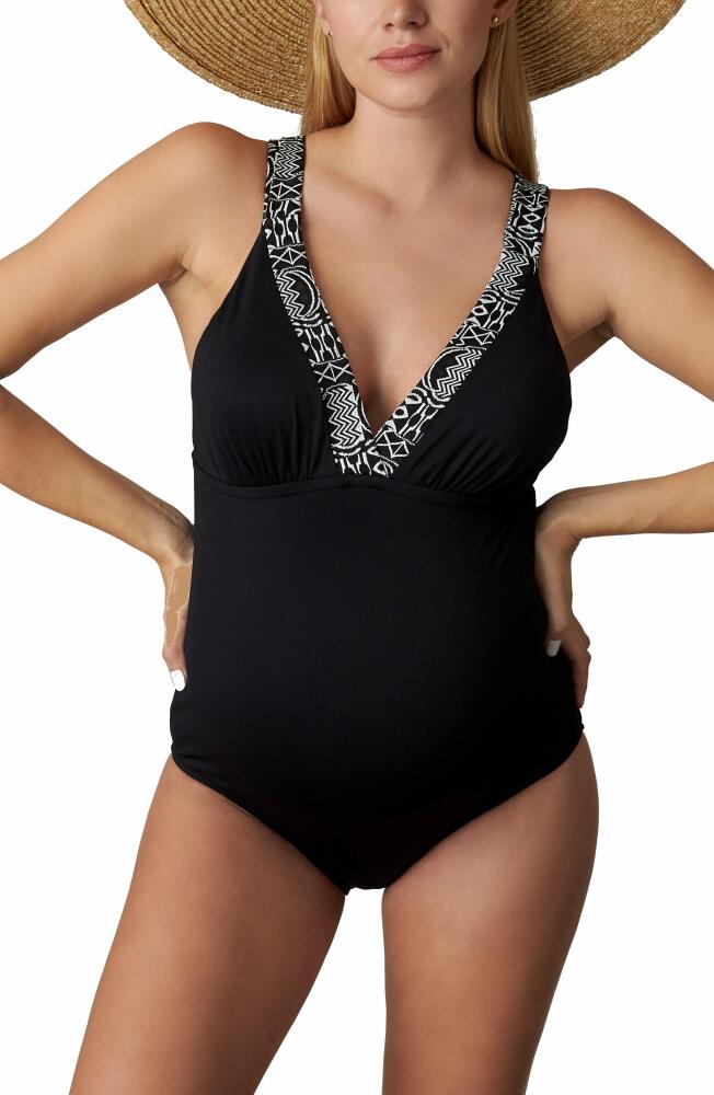 Pez D'Or One-Piece Maternity Swimsuit in Black Cover