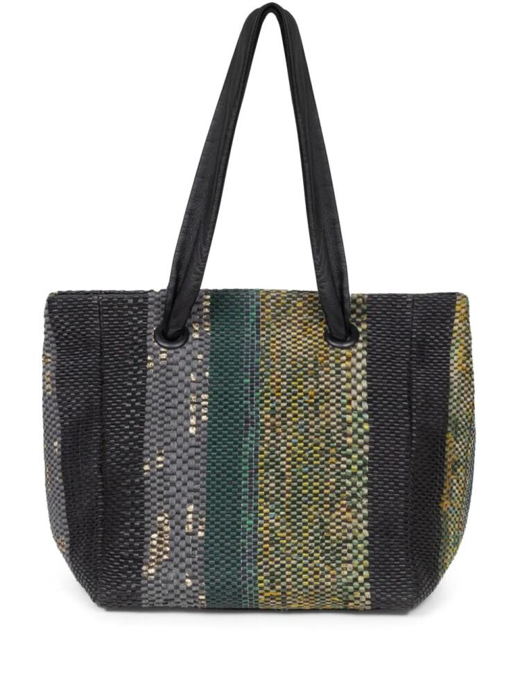 DRIES VAN NOTEN woven leather tote bag - Black Cover