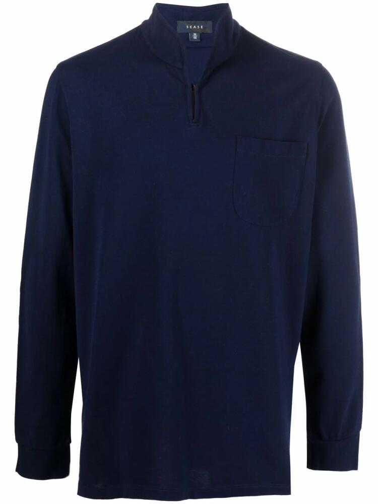 Sease Ellen long-sleeve polo shirt - Blue Cover