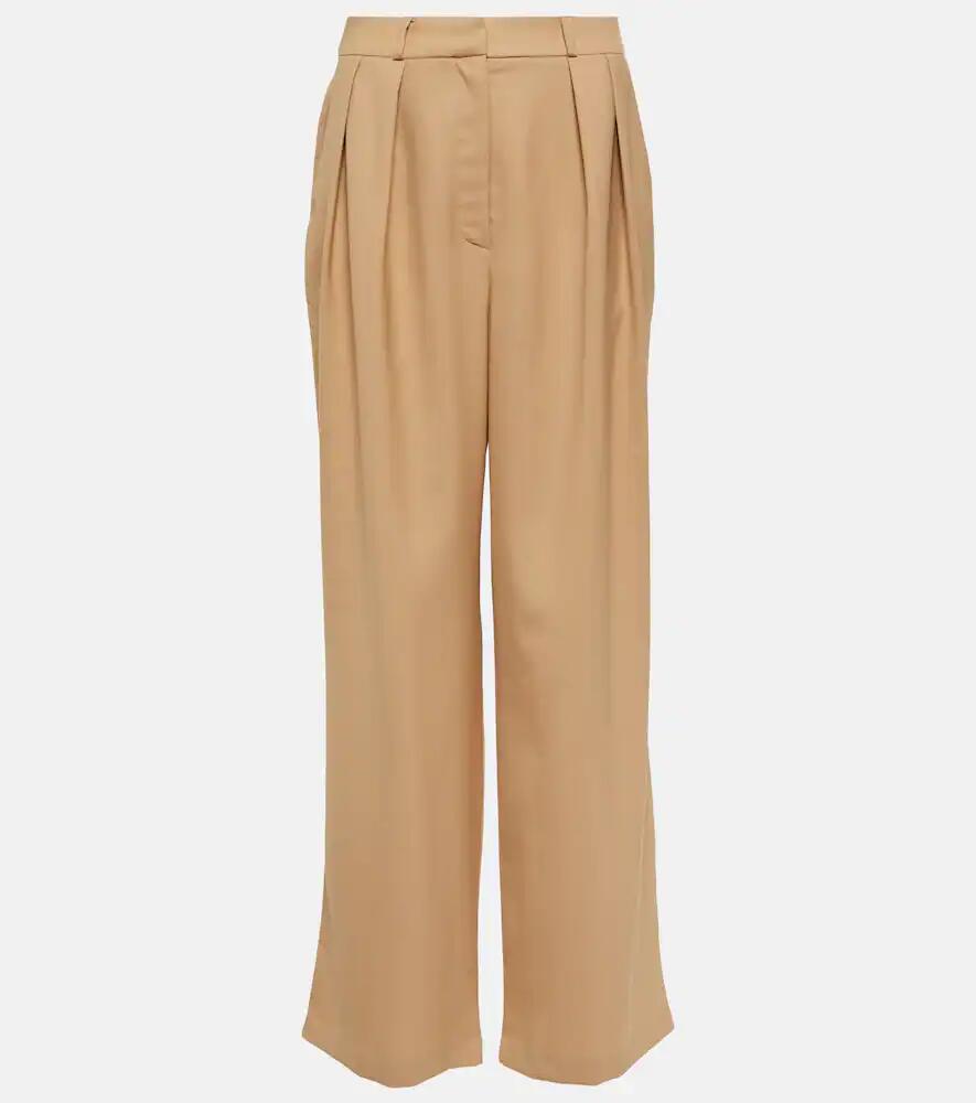 The Frankie Shop Tansy pleated twill wide-leg pants Cover