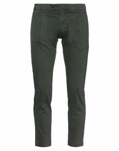 Gabardine Man Pants Military green Cotton, Elastane Cover