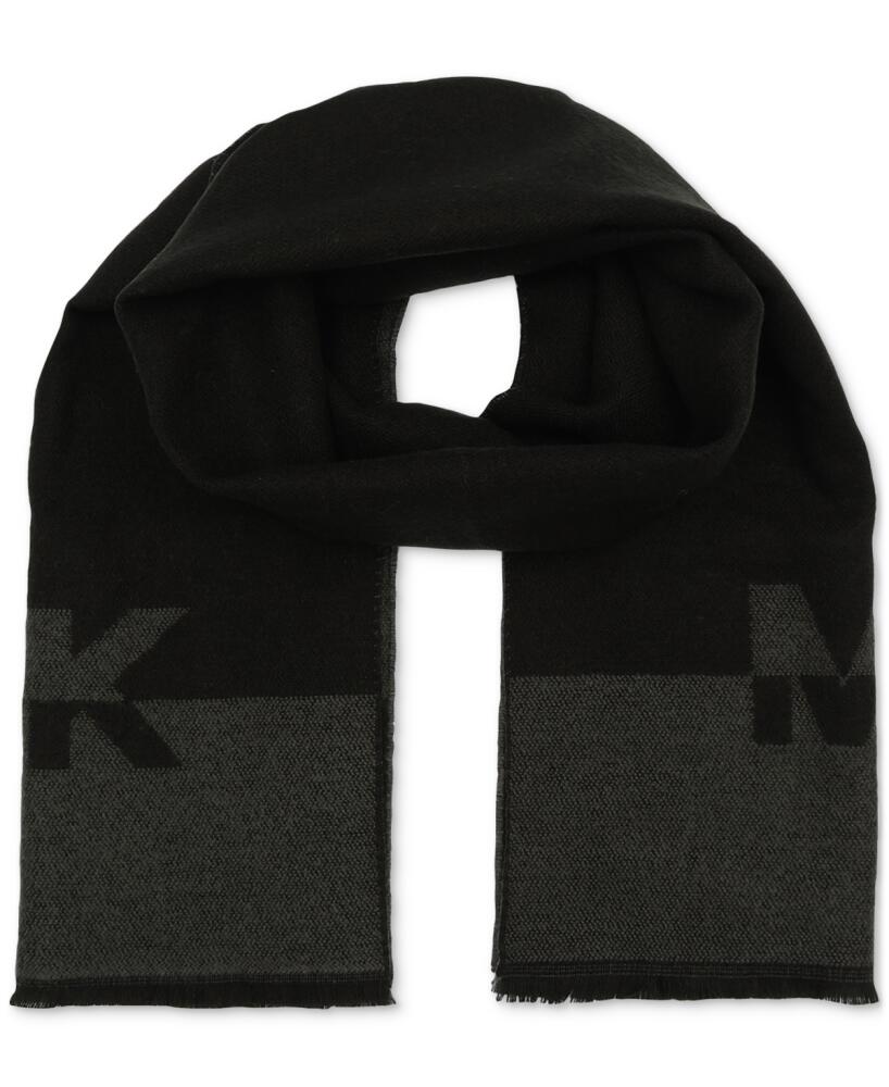 Michael Kors Men's Split Mk Logo Scarf - Black Cover