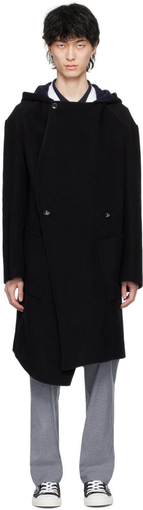 Vivienne Westwood Black & Navy Double-Breasted Reversible Coat Cover