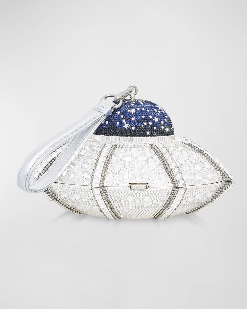 Judith Leiber Couture UFO Orbiter Clutch Bag With Removable Wristlet Strap Cover