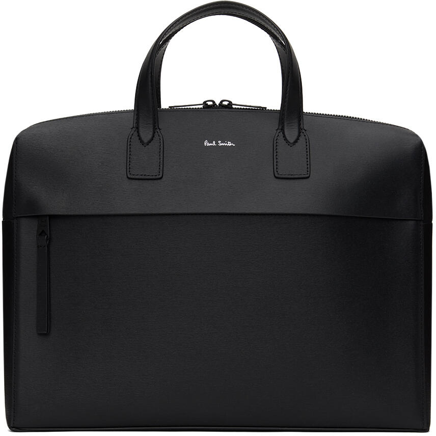 Paul Smith Black Embossed Leather Slim Folio Briefcase Cover