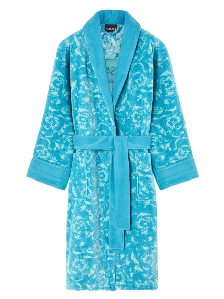 Versace Barocco jacquard robe - Blue Cover