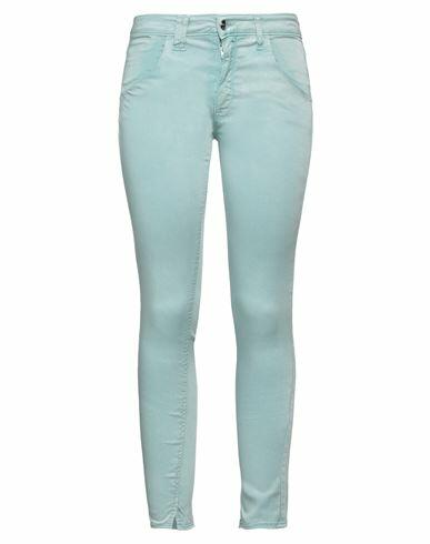 Cycle Woman Pants Turquoise Lyocell, Cotton, Elastane Cover