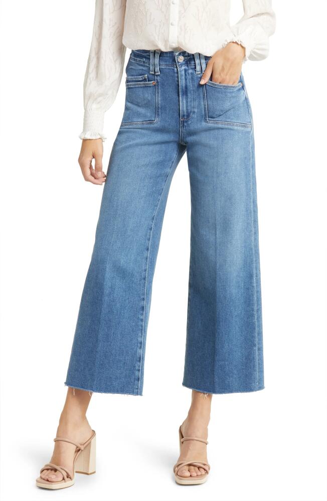 PAIGE Anessa High Waist Wide Leg Jeans in Sunnie Distressed Cover