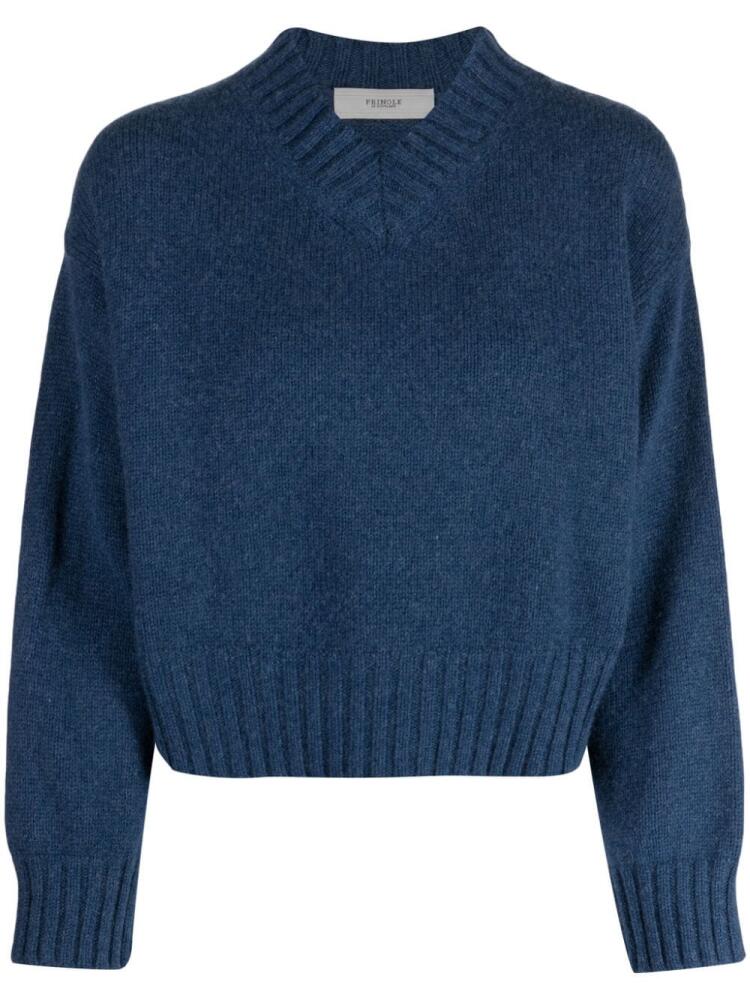 Pringle of Scotland V-neck cashmere jumper - Blue Cover