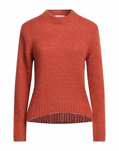 Niū Woman Sweater Brick red Acrylic, Polyamide, Alpaca wool, Viscose, Metallic Polyester Cover